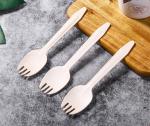 Disposable Birchwood Wooden Eco Friendly Spork 165mm For Takeaway Packaging