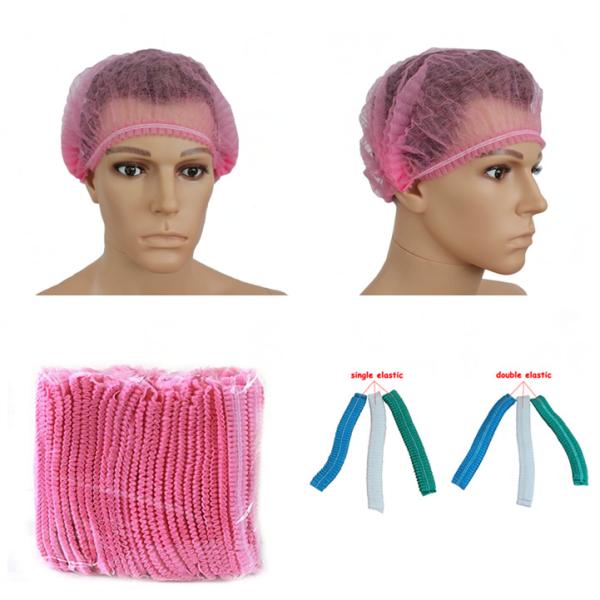 OEM PP Disposable Hair Net Cap Single / Double Elastic 19" 20”21''