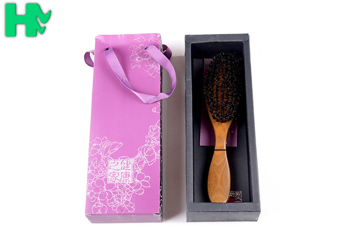 Ebony Material Natural Sandalwood Green Tan Hair Comb , Wooden Comb Style