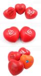 Promotional Heart shpae anti stress ball 7.1*6.8*5.1cm PU logo customized