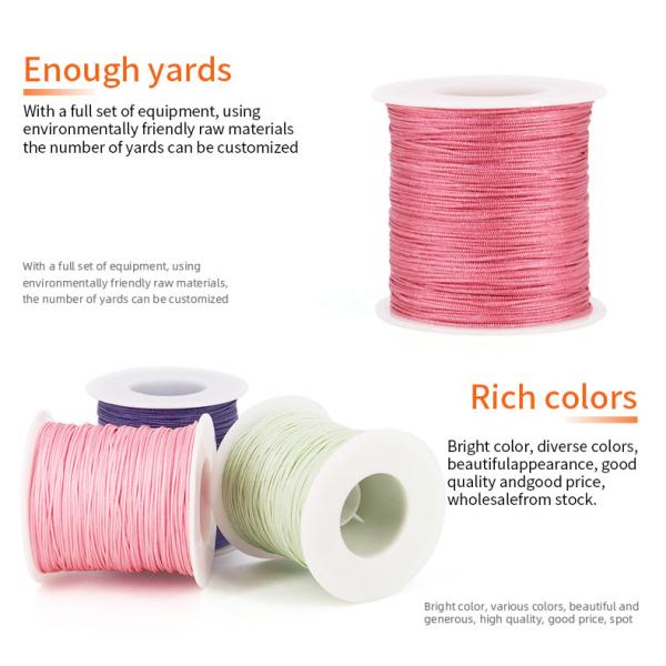 0.8MM No. 72 Jade Thread Nylon Porcelain Sewing Silk Thread Knot Beaded Necklace Rope Jewelry Accessories