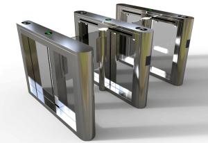 Wholesale Pedestrian Office Security Gates Swing Barrier RS232 Access Control Gate from china suppliers
