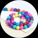 Multi-color Gemstone Various Colors Natural Lava Stone Healing Stone Loose Bead