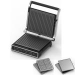 2-Slice Deep Fill Waffle Sandwich Maker Detachable BBQ Grill Non-Stick Coating