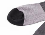 Snngging Resistance Elastane Cotton Dress Socks With Grey / Black Stripes