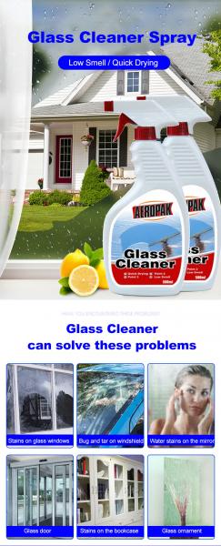 Factory Direct High Quality 500ml Cleaning Car Windshield Glass Cleaner Detergent Spray