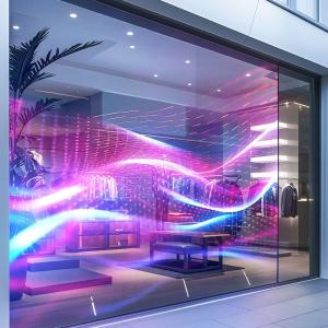 Flexible Transparent Led Screen P10 high-efficiency LED technology, ensuring