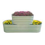 Galvanized Raised Garden Beds Outdoor Planter Box With Safety Edging Metal