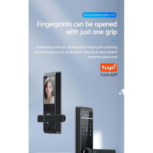 Qleung S810max Tuya Face Palm Fingerprint Password Card Key Unlock Tuya Remote Contronl Smart Home Door Lock