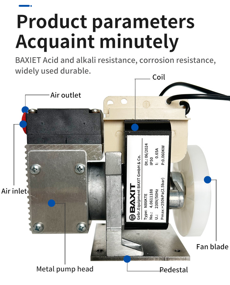 N86KTE Anti Corrosion Vacuum Diaphragm Suction Sampling Pump