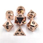 Champagne Gold Color Metal Polyhedral Dice Desktop Game Dice Set