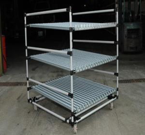 Wholesale Heavy Duty steel Pipe Rack with Caster Wheels , Lean Pipe and Black Pipe Joint Assemble from china suppliers