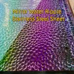 Rose Gold 304 Water Ripple Wave Decorative Stainless Steel Color Sheet For