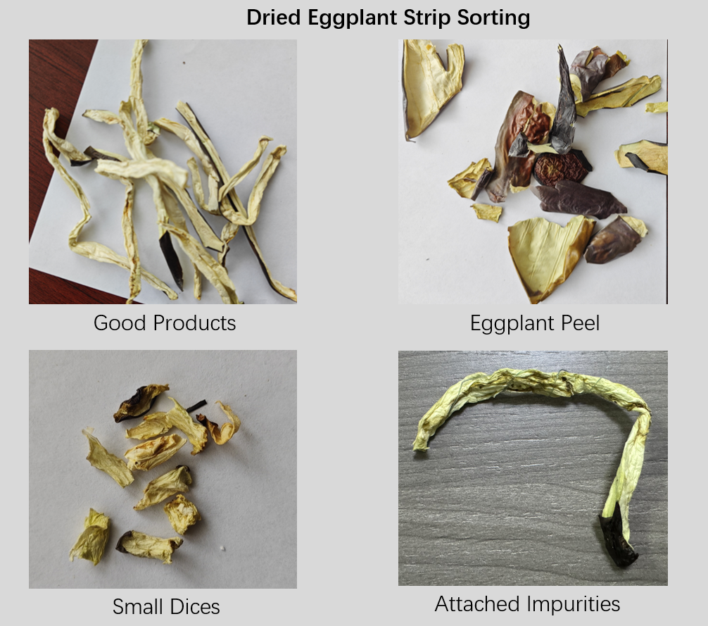 304 Stainless Steel Dried Eggplant Strip Color Sorter, Intelligent Recognition Of Multiple Materials, Improves Production Efficiency And Accuracy
