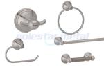6-1/4" Width Zamak 32500 Series Collection Satin Nickel Towel Ring
