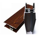 Brown Rectangle Wood Finish Aluminum Profiles For Construction