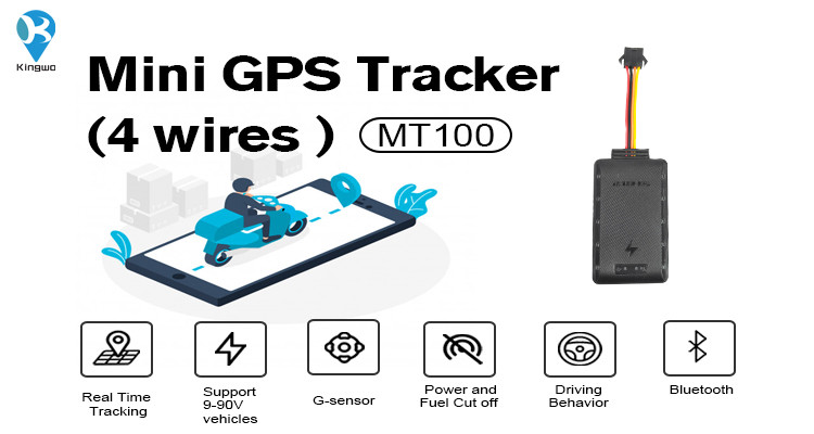 Kingwo 2G MT100 smart GPS Tracker Real time Motorcycle vehicle tracking system