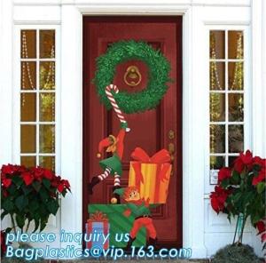 Wholesale Promotional custom printing plastic door cover PE christmas door/window/wall covers door poster,indoor &amp; outdoor door po from china suppliers
