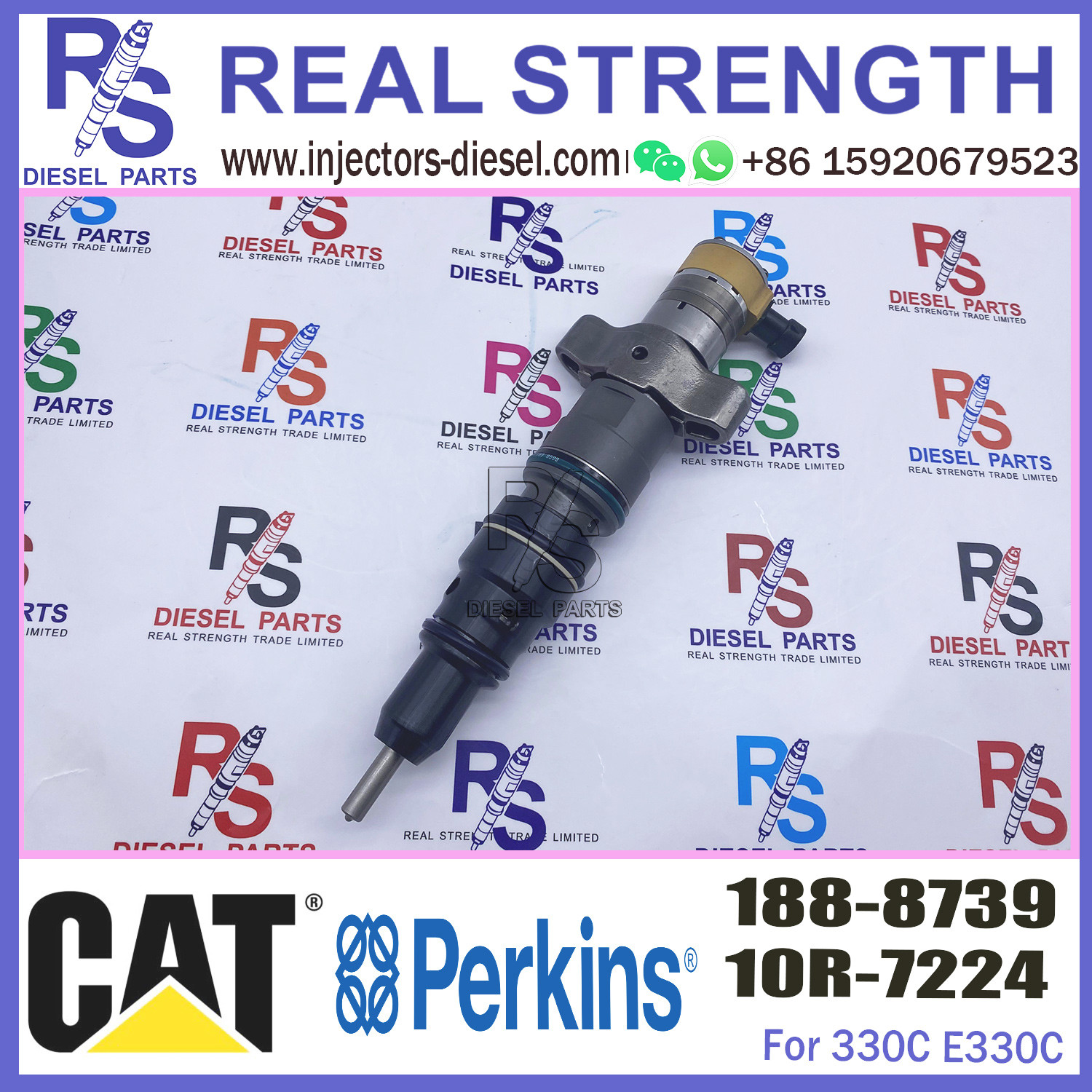 Diesel Engine Fuel Injector Excavator Accessories Diesel Motor Parts 1888739 188-8739 for Caterpillar CAT 330C E330C