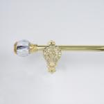 Home Decor 28MM Pipe Curtain Rods Modern Gold Colour Curtain Poles Crystal