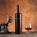 Super Flint Glass Mini Round Bottle with Heavy Cork Top 100ml 200ml 250ml 500ml