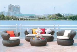 Wholesale YLX-RN-034 Coffee PE Rattan Single and Three Seater with Table for Outdoor used from china suppliers