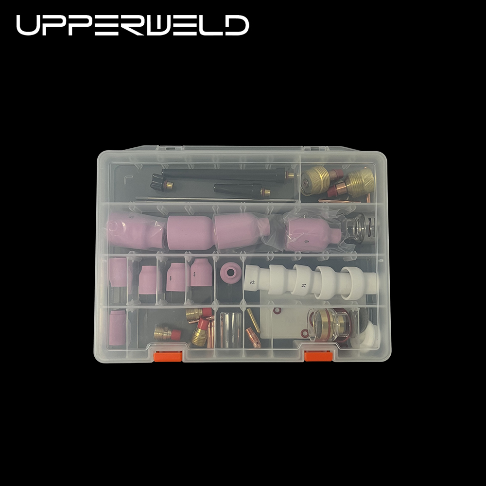 57PCS TIG Welding Torch Accessories Large Ceramic Nozzle TIG Spare Parts in Pink