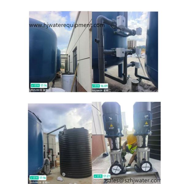 2sets 15T/H Single Stage Reverse Osmosis System With 80T Water Softening System