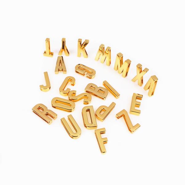 Letter Charms Buckle 19mm/25mm Zinc Alloy Metal A-Z Alphabet Slide Buckle Accessories Wholesale