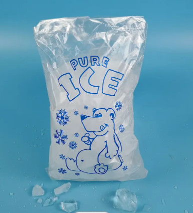 Transparent Disposable Plastic Ice Cube Bags Custom Printed Delivery