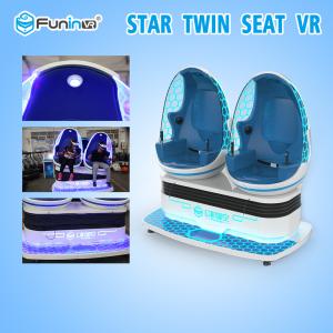 Blue 9D Virtual Reality Simulator Shooting Action Cinema 360 Degree Rotating