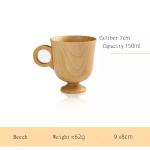 Wooden Cup with Handle Japanese Style Wooden Mug Wooden Drinking Beer Coffee