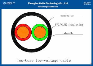 Wholesale （2*1.5~2*240mm²）Unarmoured 0.6/1KV 2C Low Voltage Power Cable With PVC Insulated CU Conductor （CU/PVC/NYY/N2XY) from china suppliers