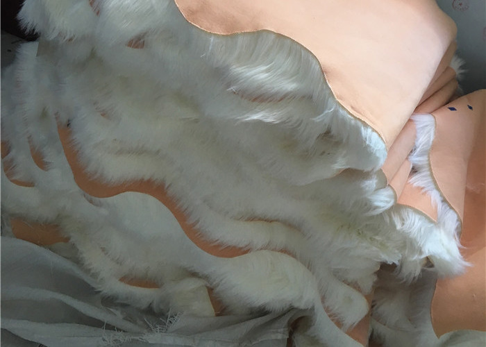 Anti Slip Soft White Australian Sheepskin Rug Durable With 60mm - 70mm Wool