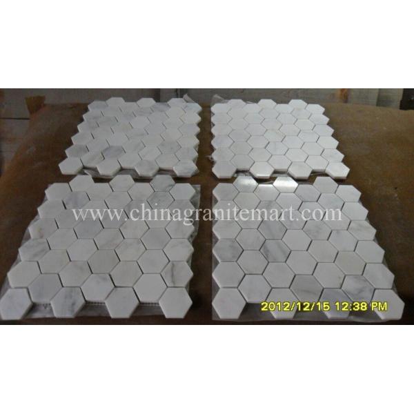 China Oriental White Marble Mosaic,Natural Marble mosaic tiles,2" Hexagon marble mosaic desgin for wall