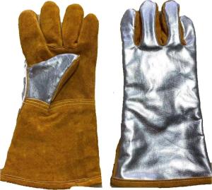 Wholesale Aluminized High Temperature Resistant Gloves With Leather Palm from china suppliers