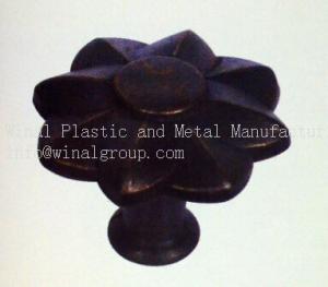 Wholesale Flower shape wardrobe knob,diameter25*H32,zinc alloy,iron,size &amp; finish can OEM as drawing from china suppliers