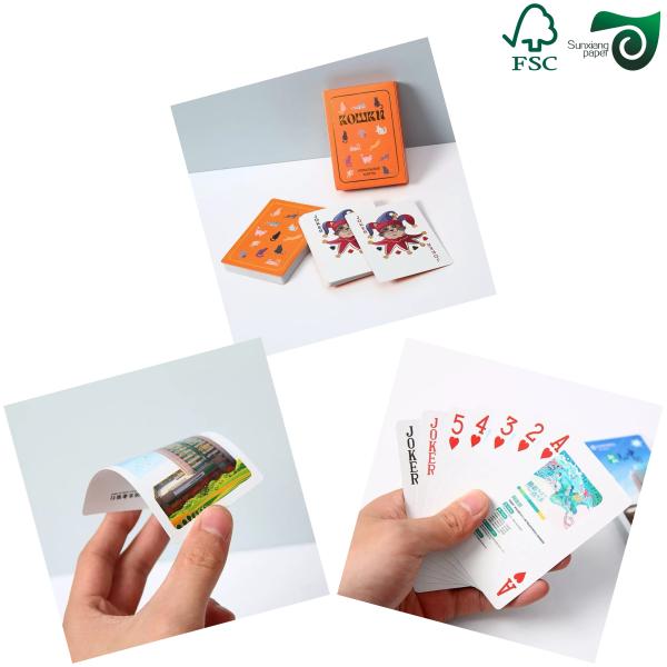 280gsm 300gsm Blue Core C2S Cardboard Matte Glossy Options for Poker Cards FSC Wrapping paper
