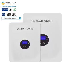 Wholesale powerwall 5kwh home lithium battery solar storage 10kw powerwall smart bms 51.2v 100ah Wall Mounted lifepo4 from china suppliers