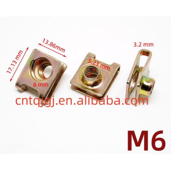 Hexagon Head Metric Measurement System M4-M10 Zinc Plated U Shape Metal Spring Clip Nut Metal U Nut