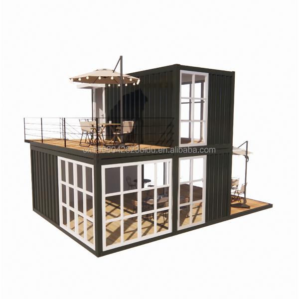 20ft Prefab Shipping Tiny Houses Container House Movable Prefabricated House for Shop in Chinese Design Style