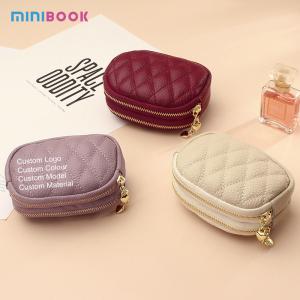 Wholesale Double Zipper Large Capacity Keychain Pouch for Women Made of Genuine Cowhide Leather from china suppliers