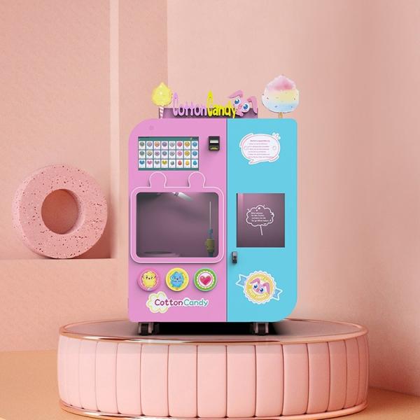 Quality Multi Flavors Fairy Floss Vending Machine 220V 700W Smart Candy Floss Maker for sale