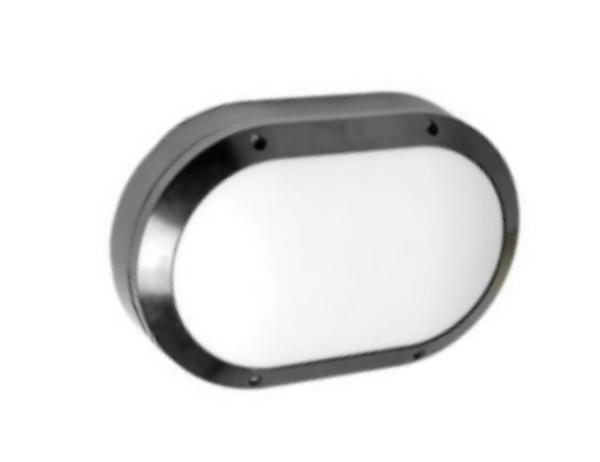 Wall Mounted Oval IP65 White Bulkhead Outdoor Light 10w 800 Lumen High