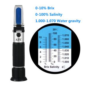 Wholesale 100ppt Gift Packing 2 In 1 ATC Salinity Refractometer from china suppliers