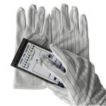 PU Coated ESD Safety Gloves Black Grey Colors Breathable Work Gloves
