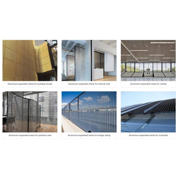 Custom Expanded Aluminum Panels For Suspension Ceiling / Wall Cladding