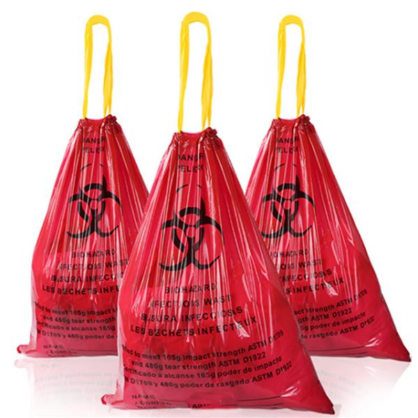 Large Capacity Yellow red hospital clinics infectious plastic disposable medical