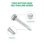 Rustproof Coated 410 Stainless Self Drilling Tek Screws for Metal Roofing Wall