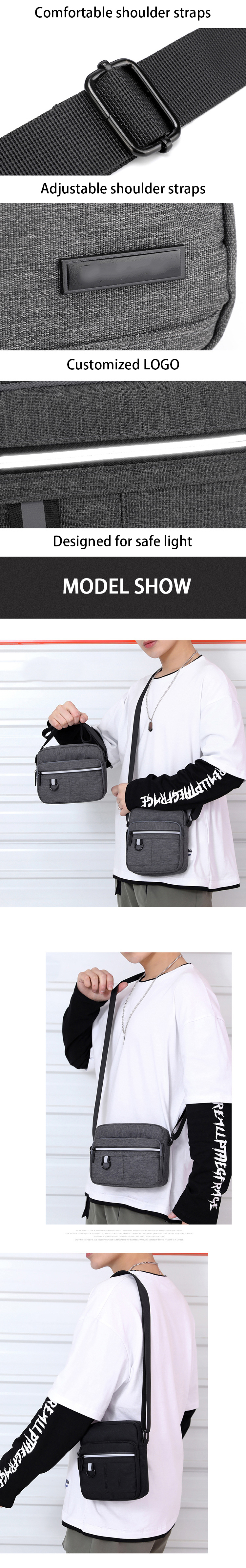 OEM ODM Nylon Mens Designer Shoulder Bags Messenger Bag For Travel Outdoors